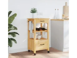 Outlet vidaXL Küchenwagen MONZA 48x40x90 cm Massivholz Kiefer Modell 4