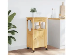 vidaXL Küchenwagen MONZA 48x40x90 cm Massivholz Kiefer Modell 9< Servierwagen|Küchenschränke