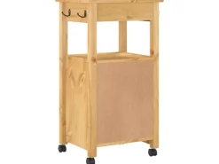 vidaXL Küchenwagen MONZA 48x40x90 cm Massivholz Kiefer Modell 9< Servierwagen|Küchenschränke