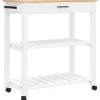 Servierwagen<vidaXL Küchenwagen MONZA 84x40x90 cm Massivholz Kiefer Modell 16