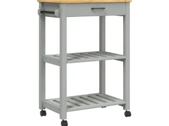 vidaXL Küchenwagen MONZA 60x40x90 cm Massivholz Kiefer Modell 2