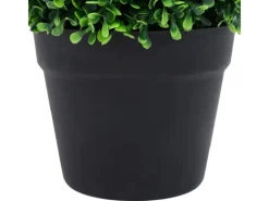 vidaXL Künstliche Buchsbäume 2 Stk mit Topf Kugelform Grün 32 cm< Töpfe