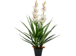 Töpfe<vidaXL Künstliche Cymbidium Orchideenpflanze mit Topf 100 cm Grün
