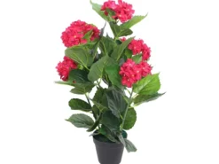 Töpfe<vidaXL Künstliche Hortensie mit Topf 60 cm Rot