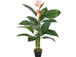 vidaXL Künstliche Pflanze Strelitzia mit Topf Rot 100 cm< Töpfe