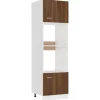 Discount vidaXL Mikrowellenumbauschrank Braun Eichen-Optik 60x57x207 cm