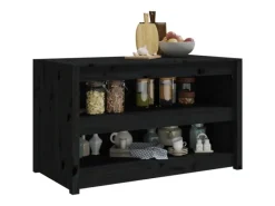 Kühlschränke<vidaXL Outdoor-Küchenschrank Schwarz 106x55x64 cm Massivholz Kiefer