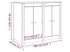 vidaXL Outdoor-Küchenschrank Massivholz Kiefer Modell 1< Küchenschränke