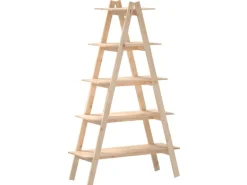 vidaXL Regal mit 5 Böden A-Form 110x40x180,5 cm Massivholz Kiefer< Küchenregale