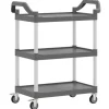 vidaXL Rollwagen mit 3 Etagen Grau 81x41x92 cm Aluminium