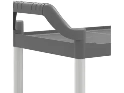 vidaXL Rollwagen mit 3 Etagen Grau 81x41x92 cm Aluminium
