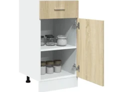 vidaXL Schubunterschrank Sonoma-Eiche 40x46x81,5 cm Holzwerkstoff< Küchenschränke