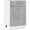 vidaXL Schubunterschrank Betongrau 50x46x81,5 cm Holzwerkstoff< Küchenschränke