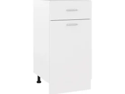 vidaXL Schubunterschrank Weiß 40x46x81,5 cm Holzwerkstoff
