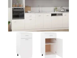 vidaXL Schubunterschrank Weiß 40x46x81,5 cm Holzwerkstoff
