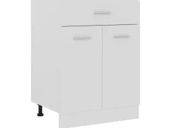 Discount vidaXL Schubunterschrank Weiß 60x46x81,5 cm Holzwerkstoff