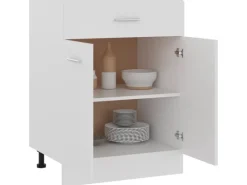 Discount vidaXL Schubunterschrank Weiß 60x46x81,5 cm Holzwerkstoff