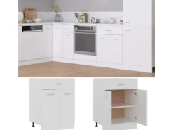 Discount vidaXL Schubunterschrank Weiß 60x46x81,5 cm Holzwerkstoff
