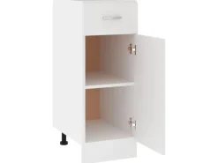 vidaXL Schubunterschrank Weiß 30x46x81,5 cm Holzwerkstoff< Küchenschränke
