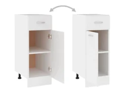 vidaXL Schubunterschrank Weiß 30x46x81,5 cm Holzwerkstoff< Küchenschränke