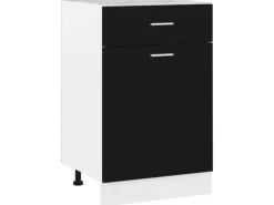 Küchenschränke<vidaXL Schubunterschrank Schwarz 50x46x81,5 cm Holzwerkstoff