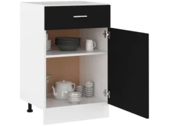 Küchenschränke<vidaXL Schubunterschrank Schwarz 50x46x81,5 cm Holzwerkstoff
