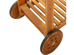 Servierwagen|Schneidebretter<vidaXL Servierwagen Akazienolz Massiv 92 x 43,5 x 141,5 cm