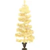 vidaXL Spiral-Weihnachtsbaum mit Topf und LEDs Weiß 120 cm PVC< Töpfe