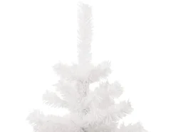 vidaXL Spiral-Weihnachtsbaum mit Topf und LEDs Weiß 120 cm PVC< Töpfe