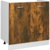 Online vidaXL Spülenunterschrank Räuchereiche 80x46x81,5 cm Holzwerkstoff