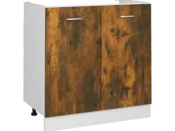 Online vidaXL Spülenunterschrank Räuchereiche 80x46x81,5 cm Holzwerkstoff