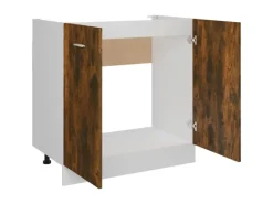 Online vidaXL Spülenunterschrank Räuchereiche 80x46x81,5 cm Holzwerkstoff