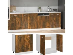 Online vidaXL Spülenunterschrank Räuchereiche 80x46x81,5 cm Holzwerkstoff