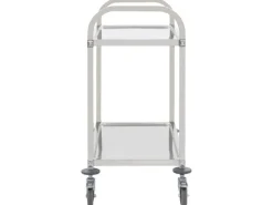 vidaXL 2-Stufiger Servierwagen 96,5 x 55 x 90 cm Edelstahl< Servierwagen