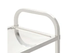 Servierwagen<vidaXL 3-Stufiger Servierwagen 96,5 x 55 x 90 cm Edelstahl