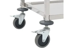 Servierwagen<vidaXL 3-Stufiger Servierwagen 96,5 x 55 x 90 cm Edelstahl
