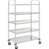 vidaXL 5-Stufiger Servierwagen 107 x 55 x 147 cm Edelstahl< Servierwagen