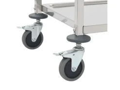 vidaXL 5-Stufiger Servierwagen 107 x 55 x 147 cm Edelstahl< Servierwagen