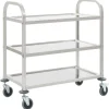 vidaXL 3-Stufiger Servierwagen 95x45x83,5 cm Edelstahl< Servierwagen