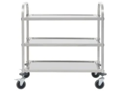 vidaXL 3-Stufiger Servierwagen 95x45x83,5 cm Edelstahl< Servierwagen