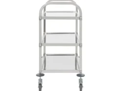 vidaXL 3-Stufiger Servierwagen 95x45x83,5 cm Edelstahl< Servierwagen