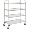 Online vidaXL 4-Stufiger Servierwagen 107 x 55 x 125 cm Edelstahl