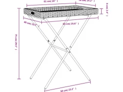 Servierwagen<vidaXL Tabletttisch Klappbar 65x40x75 cm Poly Rattan 365129