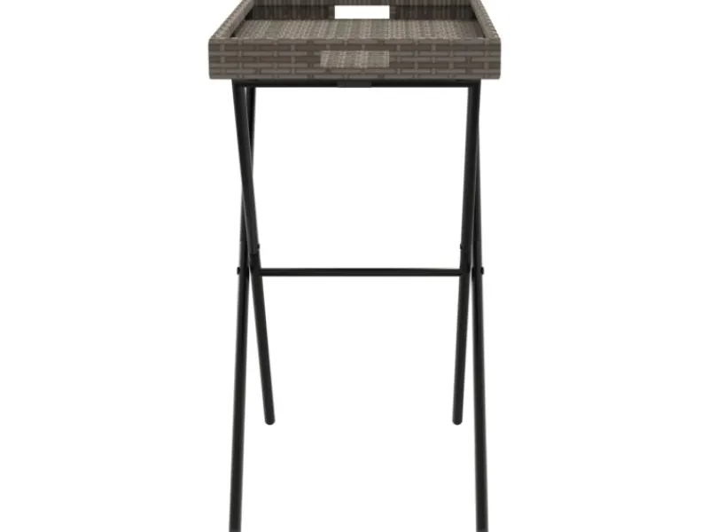Servierwagen<vidaXL Tabletttisch Klappbar 65x40x75 cm Poly Rattan 365129