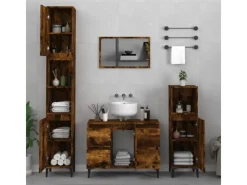 Einhebelmischer<vidaXL 3-tlg. Badmöbel-Set Räuchereiche Holzwerkstoff Modell 9