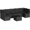 Kühlschränke<vidaXL 8-tlg Garten-Sofagarnitur mit Kissen Schwarz Poly Rattan Modell 60