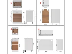 vidaXL 8-tlg Küchenzeile Weiß Holzwerkstoff Modell 1< Küchenschränke