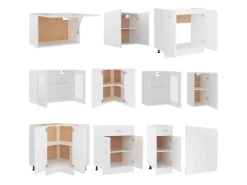 Online vidaXL 11-tlg Küchenzeile Weiß Holzwerkstoff Modell 3