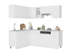 New vidaXL 11-tlg Küchenzeile Weiß Holzwerkstoff Modell 2