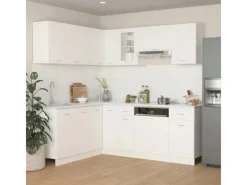 New vidaXL 11-tlg Küchenzeile Weiß Holzwerkstoff Modell 2